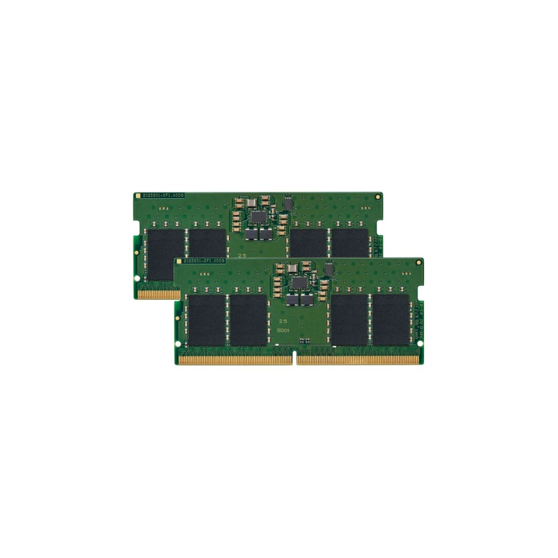 Kingston SO-DIMM 16 GB DDR5-4800 (2x 8 GB) Dual-Kit, Arbeitsspeicher(grün, KVR48S40BS6K2-16, Value RAM, INTEL XMP)