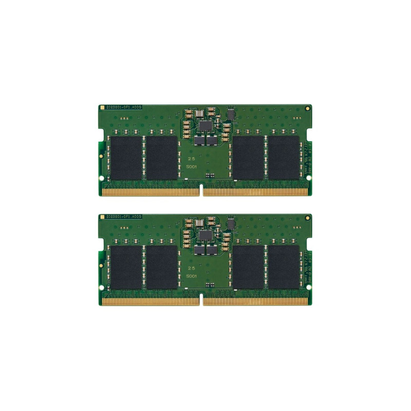Kingston SO-DIMM 16 GB DDR5-5200 (2x 8 GB) Dual-Kit, Arbeitsspeicher(grün, KVR52S42BS6K2-16, Value RAM)