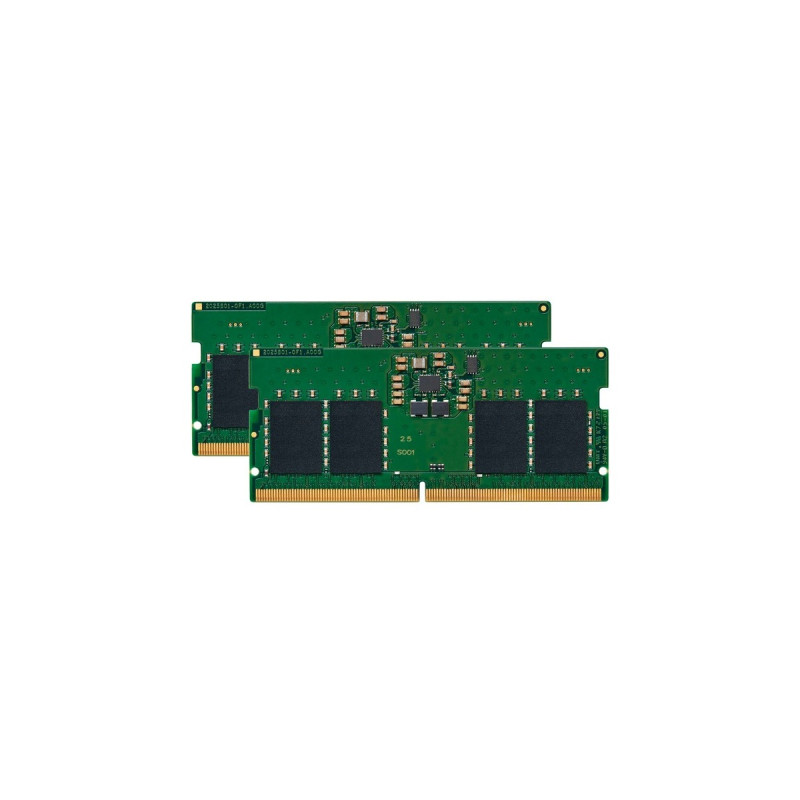 Kingston SO-DIMM 32 GB DDR5-4800 (2x 16 GB) Dual-Kit, Arbeitsspeicher(grün, KVR48S40BS8K2-32, Value RAM)