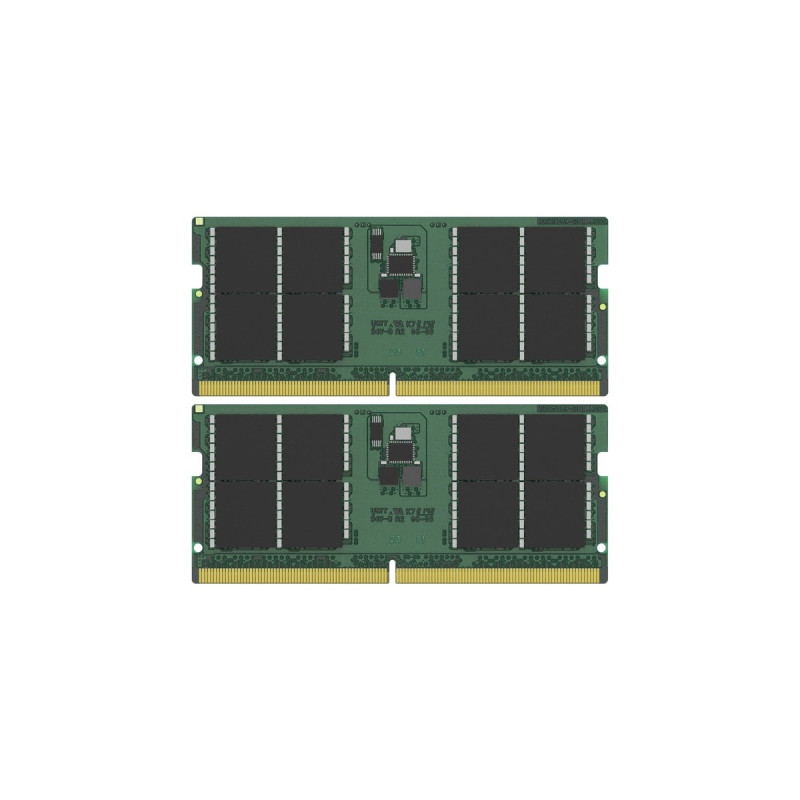 Kingston SO-DIMM 64 GB DDR5-5200 (2x 32 GB) Dual-Kit, Arbeitsspeicher(grün, KVR52S42BD8K2-64, Value RAM)