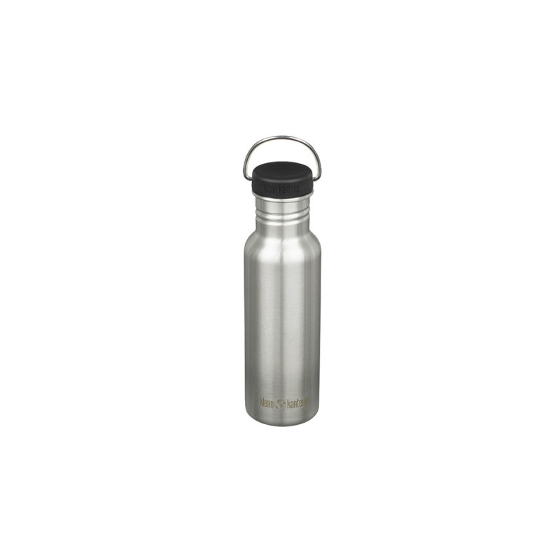 Klean Kanteen Trinkflasche Classic 800ml(edelstahl (gebürstet), mit schwarzem Loop Cap)