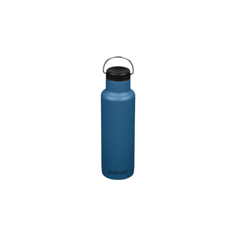 Klean Kanteen Trinkflasche Classic 800ml(blau, mit schwarzem Loop Cap)