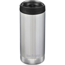 Klean Kanteen Trinkflasche TKWide VI vakuumisoliert, 355ml(edelstahl (gebürstet), mit schwarzer Café Cap)