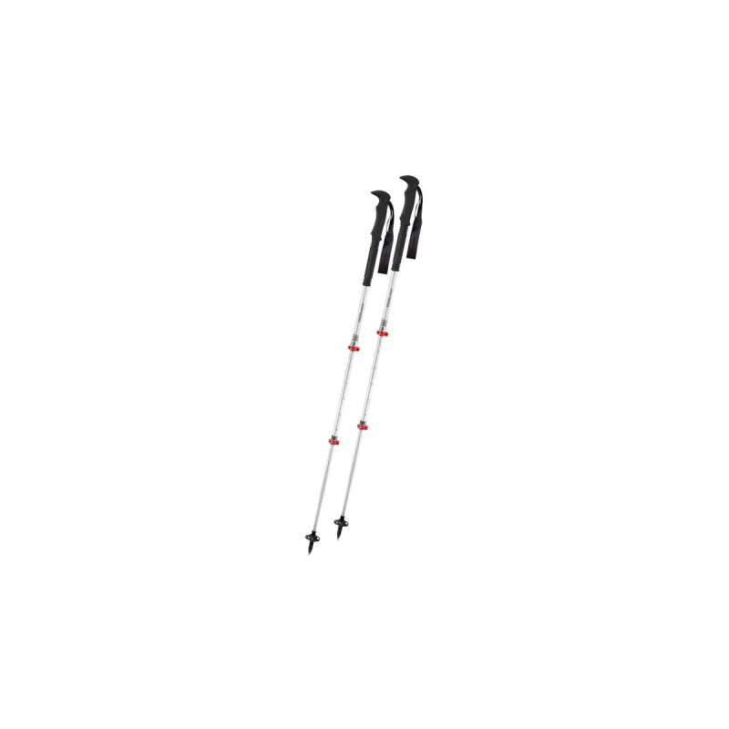 Komperdell Explorer Compact PL, Fitnessgerät(silber/rot, 1 Paar, 115 -135 cm)