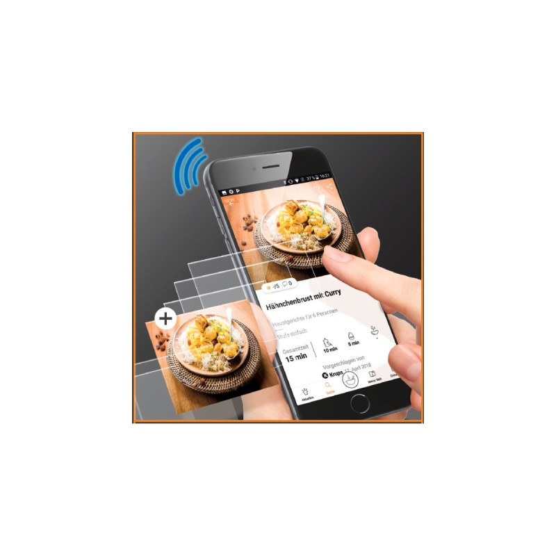 Krups Cook4Me Touch CZ9128, Multikocher(schwarz/silber)