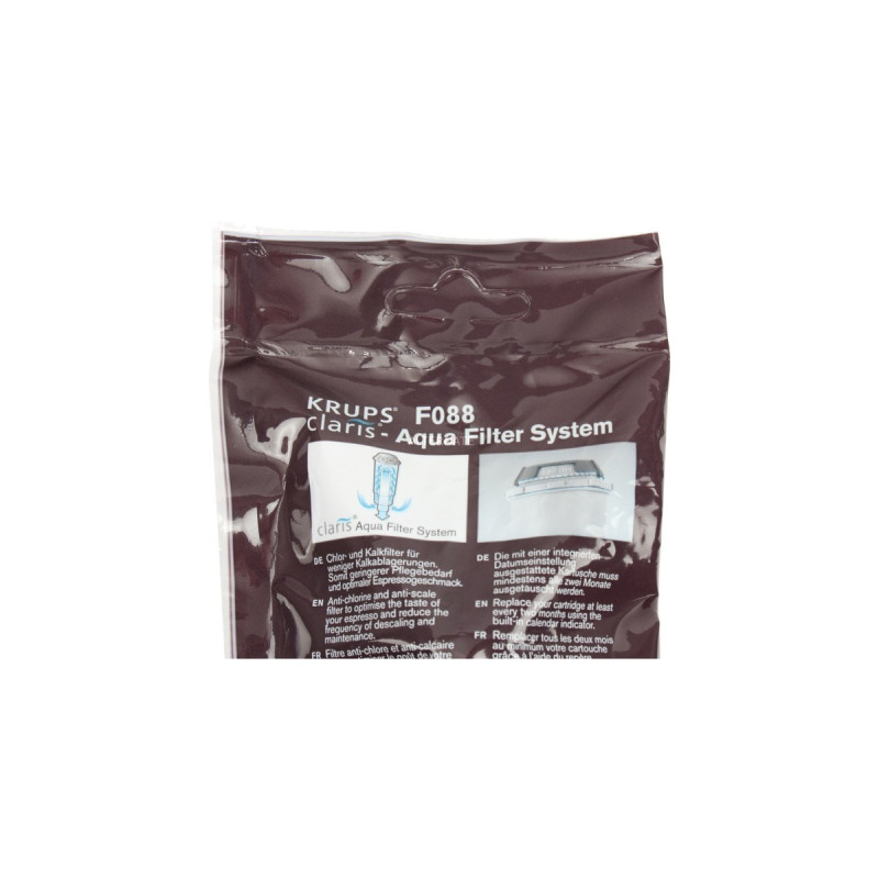 Krups Filtereinsatz F08801 für Espressomaschinen, Wasserfilter(grau)