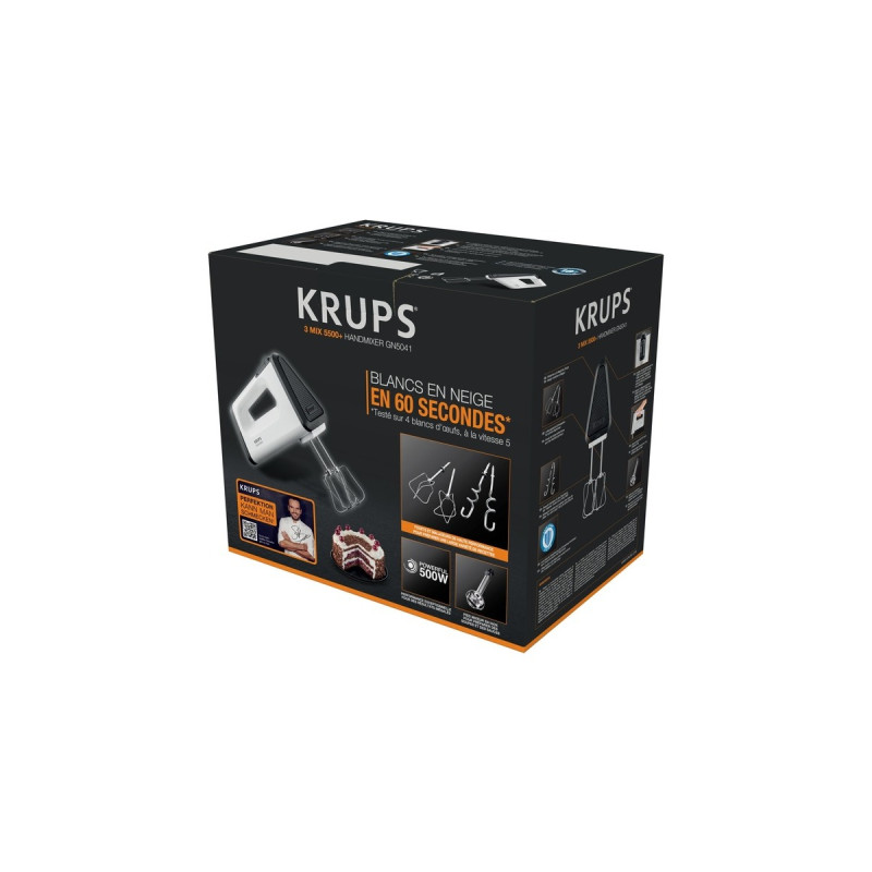 Krups Handmixer 3Mix 5500 Plus GN 5041(weiß/schwarz)