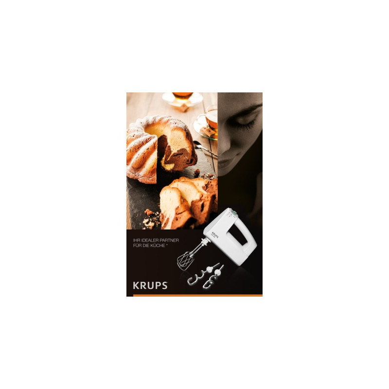 Krups Handmixer 3Mix 7000 F60814(weiß, 500 Watt)