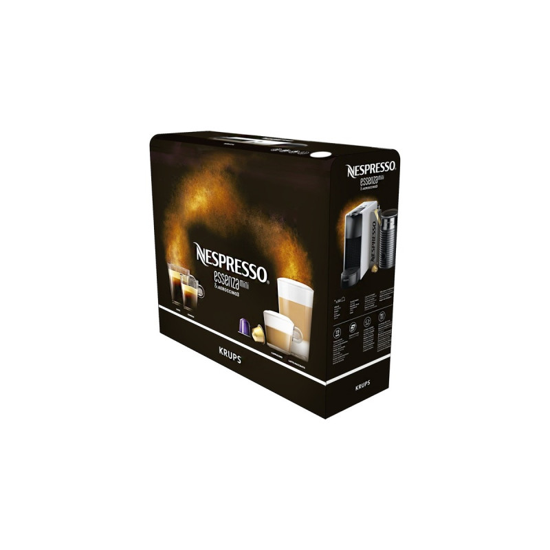 Krups Nespresso Essenza Mini & Aeroccino3, Kapselmaschine(schwarz)