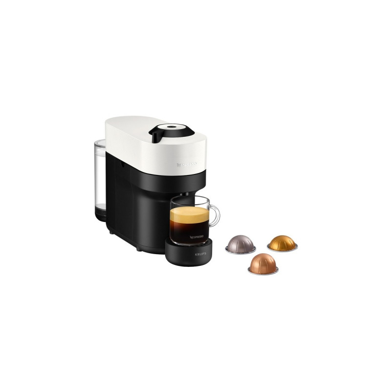 Krups Nespresso Vertuo Pop Coconut White XN9201, Kapselmaschine(schwarz/weiß)