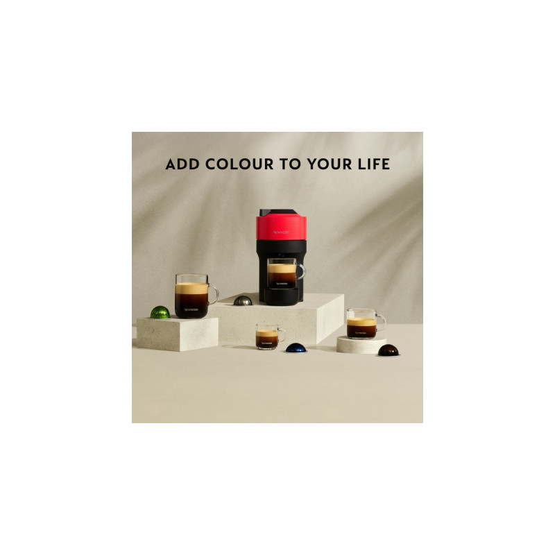 Krups Nespresso Vertuo Pop Spicy Red XN9205, Kapselmaschine(schwarz/dunkelrot)