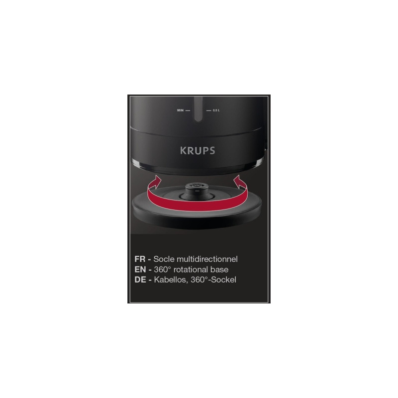 Krups ProAroma BW 2448, Wasserkocher(schwarz, 1,6 Liter)