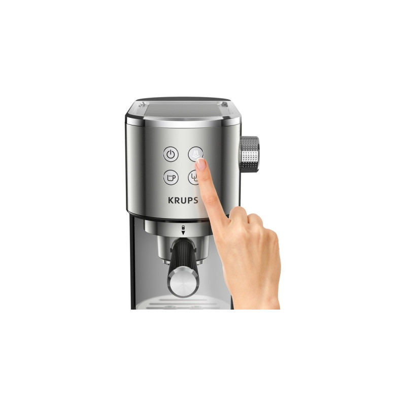 Krups Virtuoso XP442C, Espressomaschine(edelstahl/schwarz)