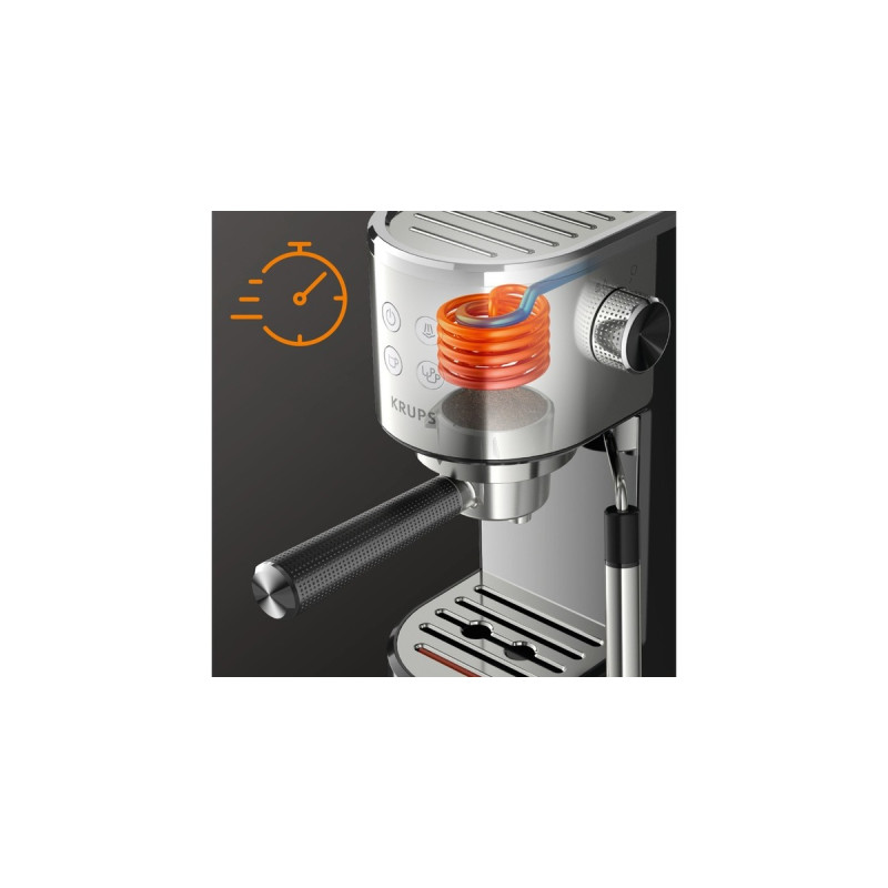 Krups Virtuoso XP442C, Espressomaschine(edelstahl/schwarz)