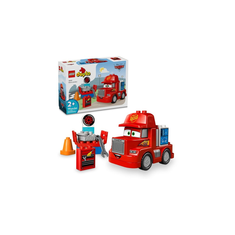 LEGO 10417 DUPLO Disney Mack beim Rennen, Konstruktionsspielzeug(rot)