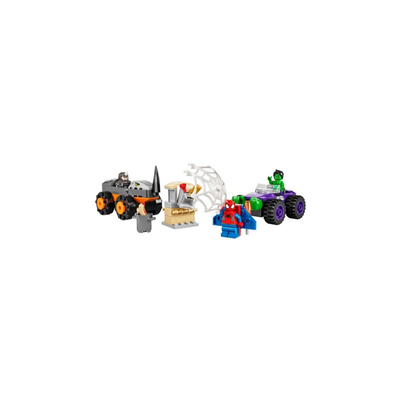 LEGO 10782 Marvel Spidey und seine Super-Freunde: Hulks und Rhinos Monster Truck-Duell, Konstruktionsspielzeug