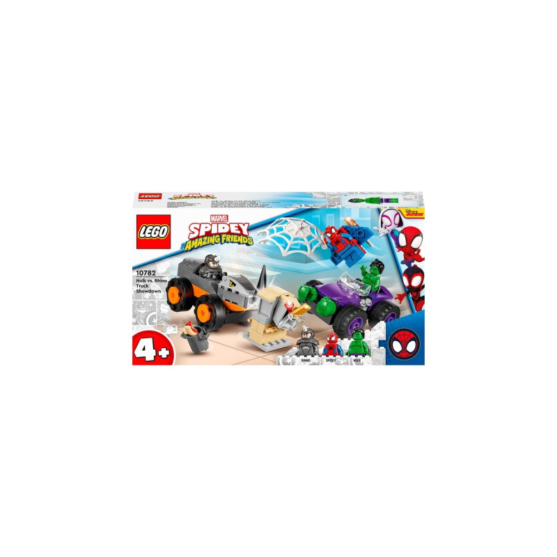LEGO 10782 Marvel Spidey und seine Super-Freunde: Hulks und Rhinos Monster Truck-Duell, Konstruktionsspielzeug