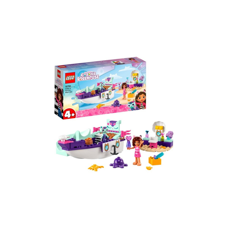 LEGO 10786 Gabby's Dollhouse Gabby & Meerkätzchens Schiff und Spa, Konstruktionsspielzeug