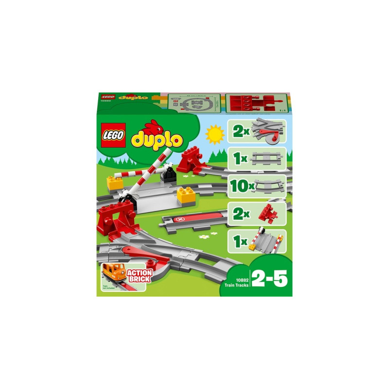 LEGO 10882 DUPLO Eisenbahn Schienen, Konstruktionsspielzeug
