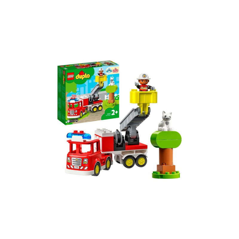 LEGO 10969 DUPLO Feuerwehrauto, Konstruktionsspielzeug(Mit Sirene und Licht)