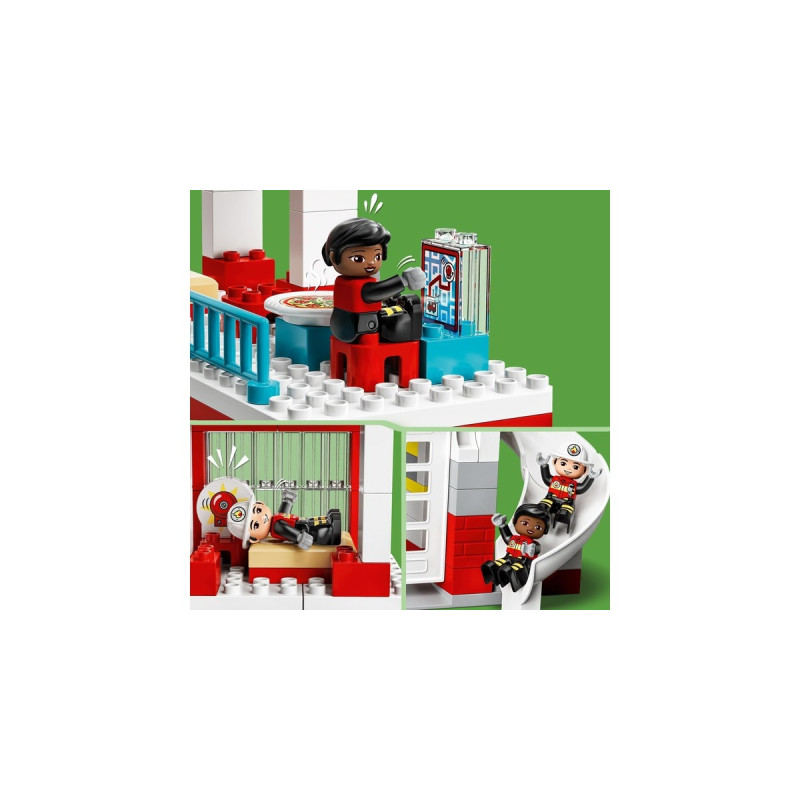 LEGO 10970 DUPLO Feuerwehrwache mit Hubschrauber, Konstruktionsspielzeug