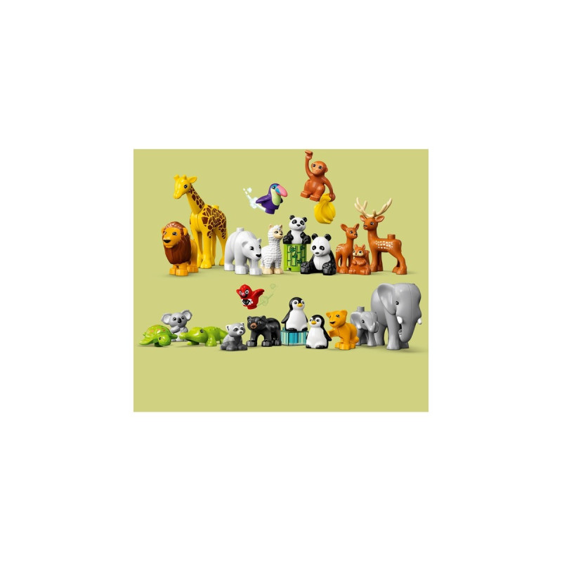 LEGO 10975 DUPLO Wilde Tiere der Welt, Konstruktionsspielzeug(Mit Sound-Stein)