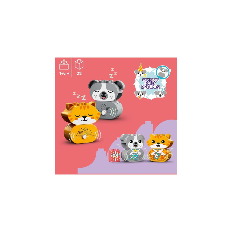 LEGO 10977 DUPLO Mein erstes Hündchen & Kätzchen, Konstruktionsspielzeug(mit Ton)