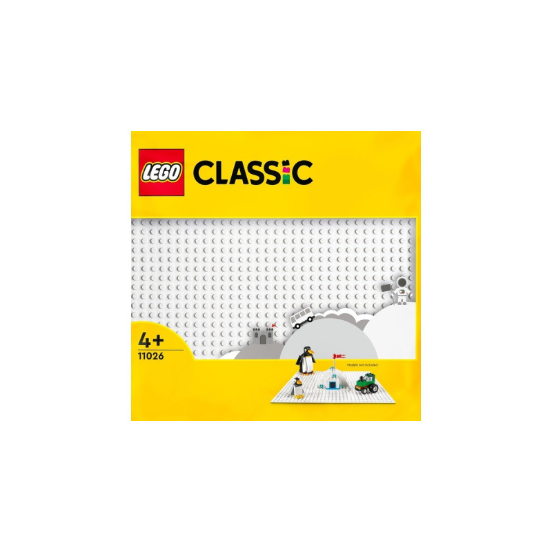 LEGO 11026 Classic Weiße Bauplatte, Konstruktionsspielzeug(weiß, Quadratische Grundplatte mit 32x32 Noppen)