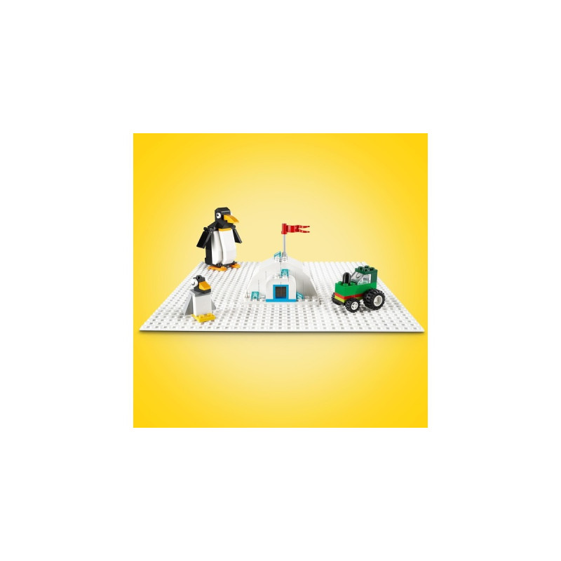 LEGO 11026 Classic Weiße Bauplatte, Konstruktionsspielzeug(weiß, Quadratische Grundplatte mit 32x32 Noppen)