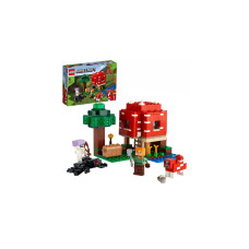 LEGO 21179 Minecraft Das Pilzhaus, Konstruktionsspielzeug(Spielzeug ab 8 Jahren, Geschenk für Kinder mit Figuren von Alex, Mooshroom & Spinnenreiter, Kinderspielzeug)