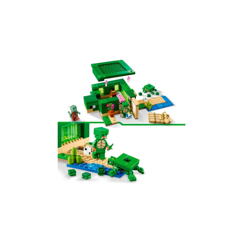 LEGO 21254 Minecraft Das Schildkrötenstrandhaus, Konstruktionsspielzeug