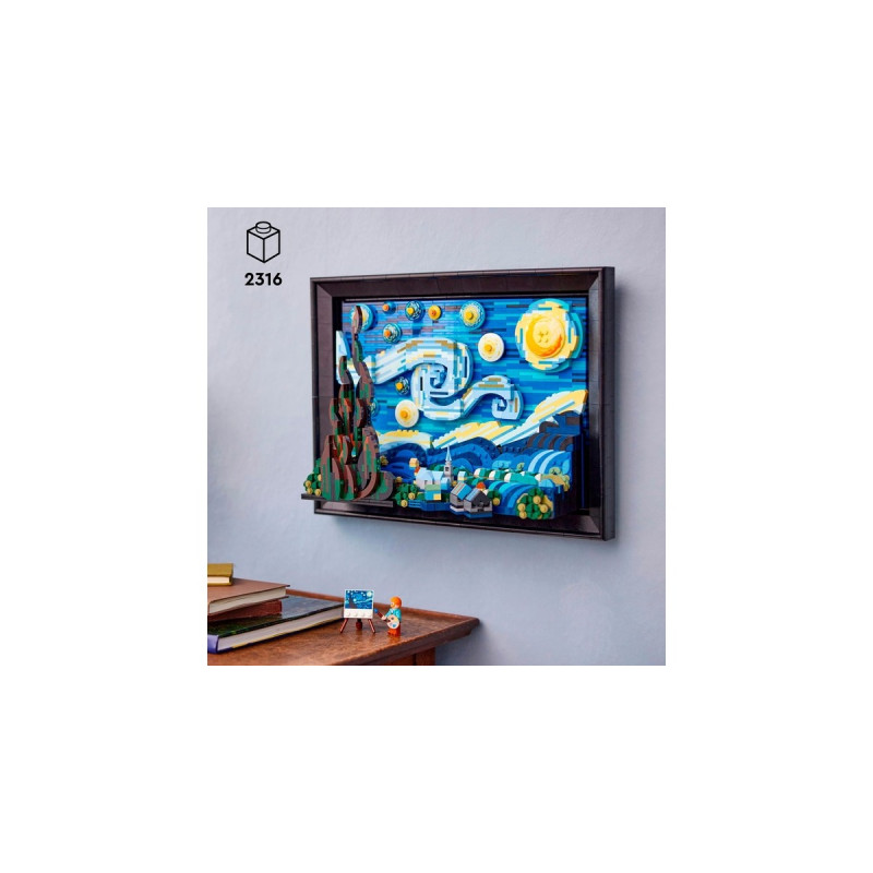 LEGO 21333 Ideas Vincent van Gogh – Sternennacht, Konstruktionsspielzeug(3D-Nachbildung des Meisterwerks von van Gogh)