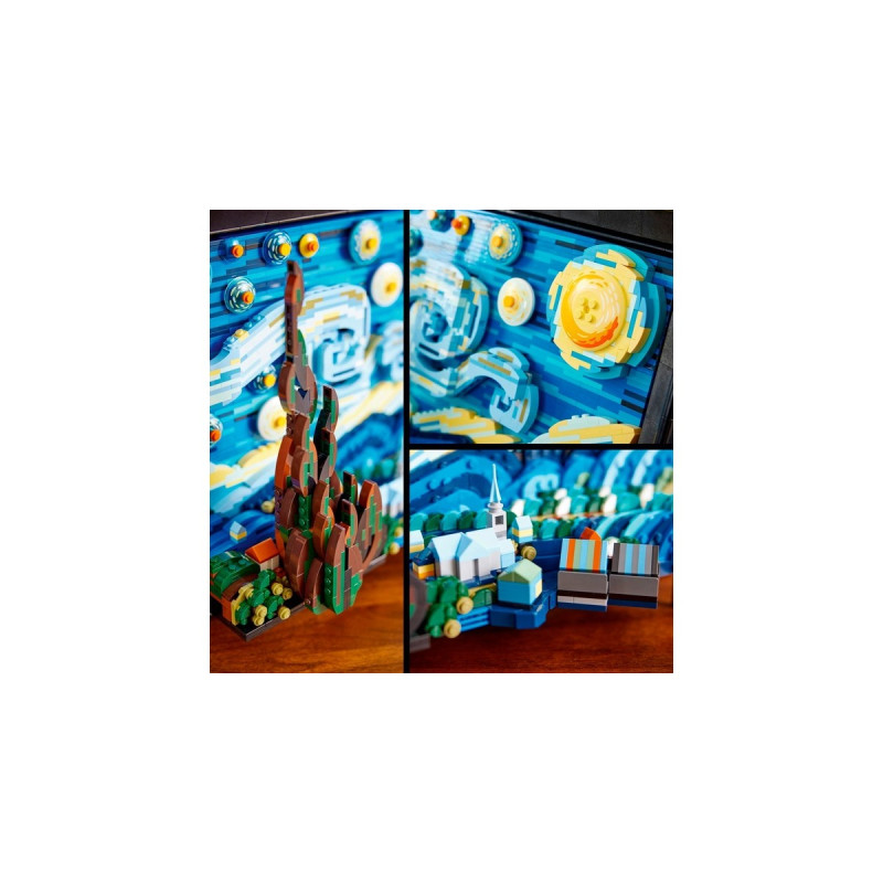 LEGO 21333 Ideas Vincent van Gogh – Sternennacht, Konstruktionsspielzeug(3D-Nachbildung des Meisterwerks von van Gogh)