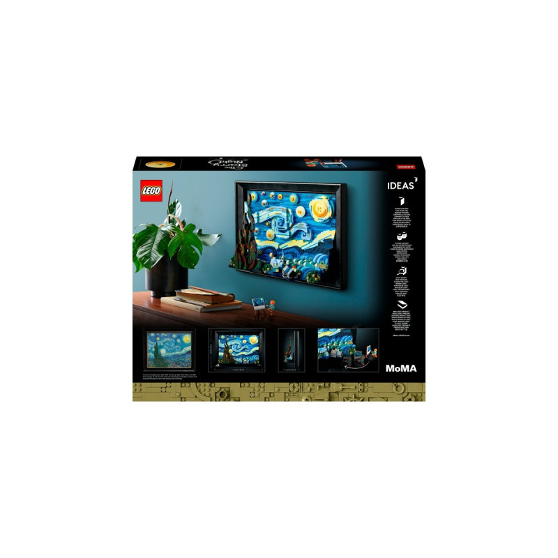 LEGO 21333 Ideas Vincent van Gogh – Sternennacht, Konstruktionsspielzeug(3D-Nachbildung des Meisterwerks von van Gogh)