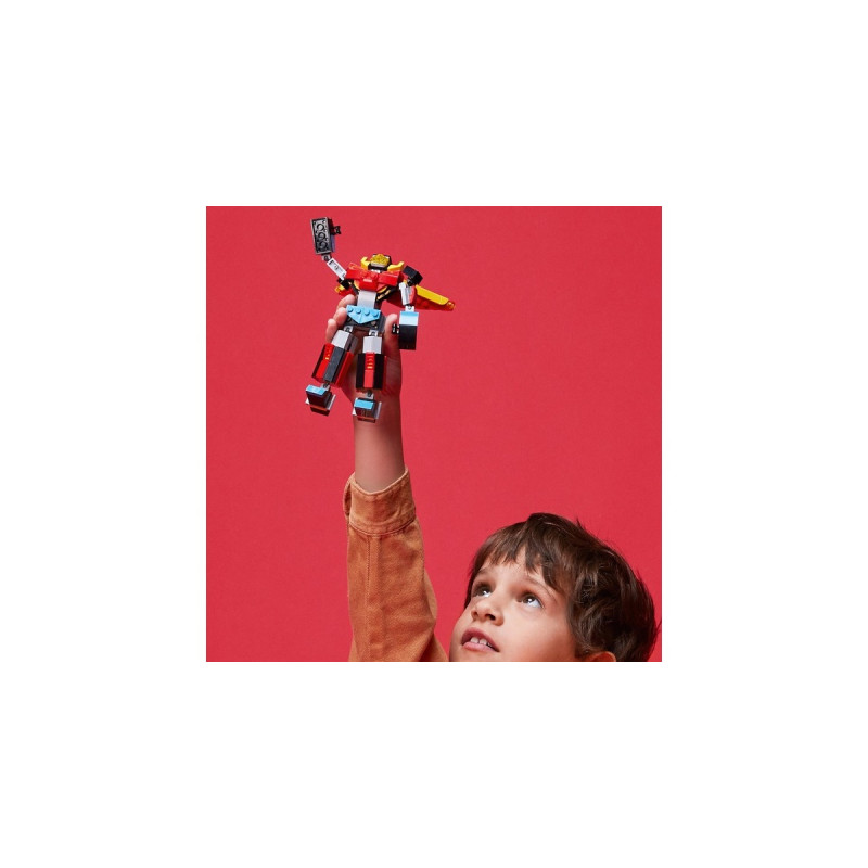 LEGO 31124 Creator 3-in-1 Super-Mech, Konstruktionsspielzeug(Roboter, Drache Figur, Flugzeug)