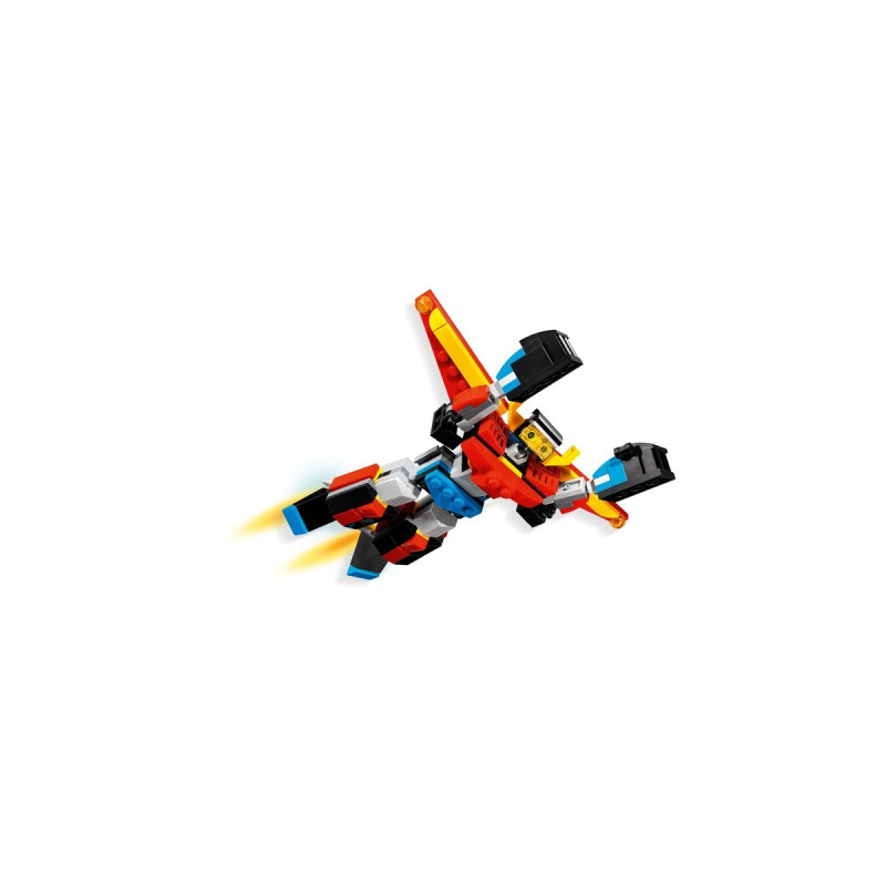 LEGO 31124 Creator 3-in-1 Super-Mech, Konstruktionsspielzeug(Roboter, Drache Figur, Flugzeug)