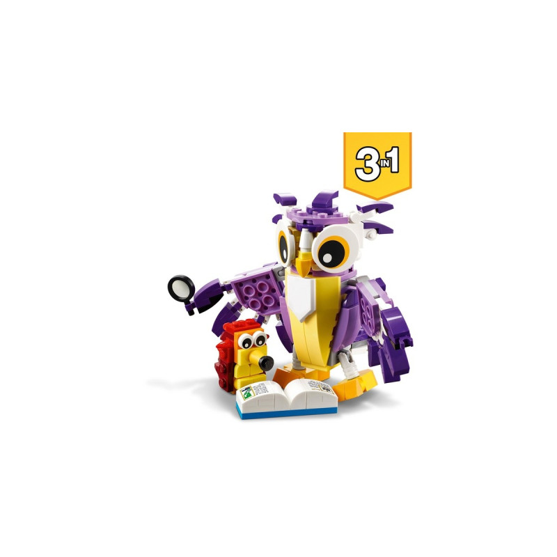 LEGO 31125 Creator 3-in-1 Wald-Fabelwesen, Konstruktionsspielzeug(Hase, Eule, Eichhörnchen)