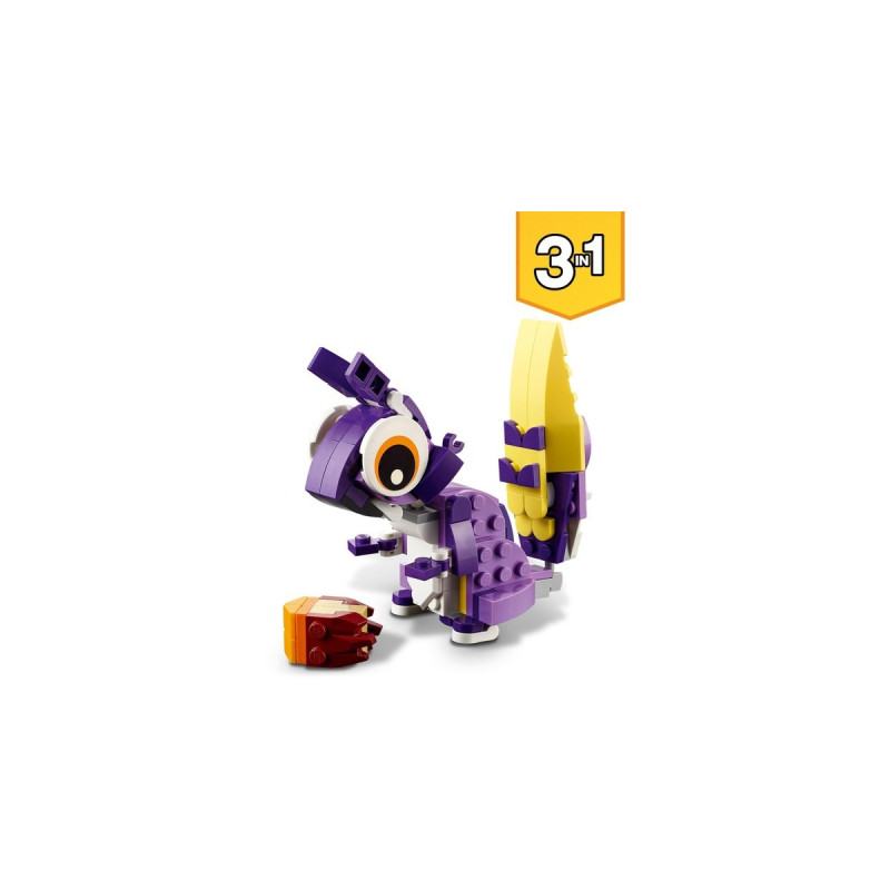 LEGO 31125 Creator 3-in-1 Wald-Fabelwesen, Konstruktionsspielzeug(Hase, Eule, Eichhörnchen)