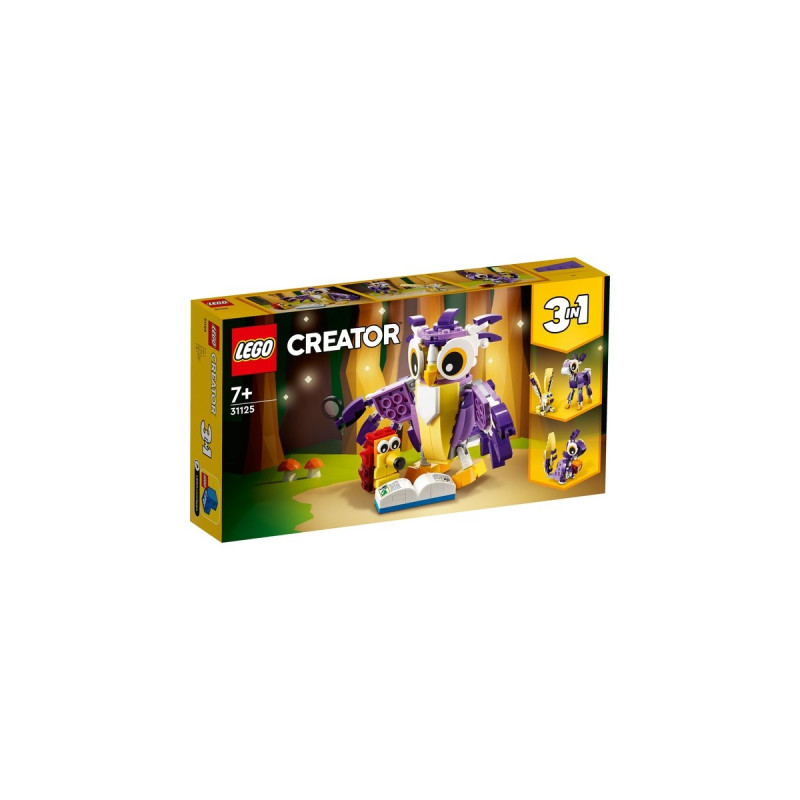LEGO 31125 Creator 3-in-1 Wald-Fabelwesen, Konstruktionsspielzeug(Hase, Eule, Eichhörnchen)