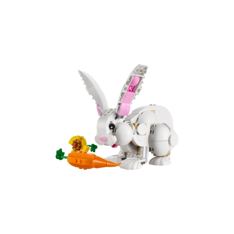 LEGO 31133 Creator 3-in-1 Weißer Hase, Konstruktionsspielzeug