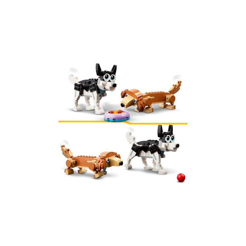 LEGO 31137 Creator 3-in-1 Niedliche Hunde, Konstruktionsspielzeug