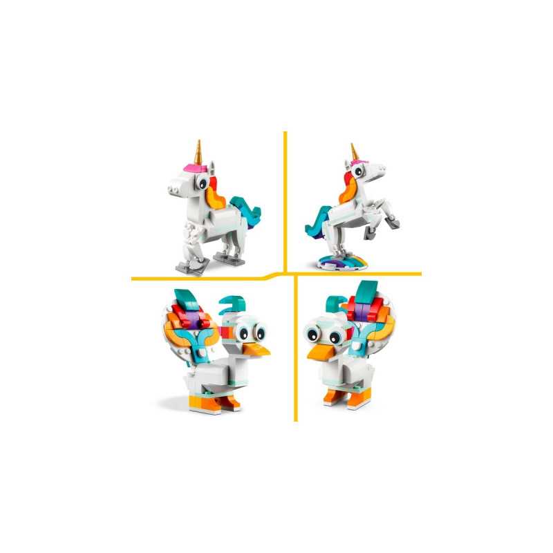 LEGO 31140 Creator 3-in-1 Magisches Einhorn, Konstruktionsspielzeug