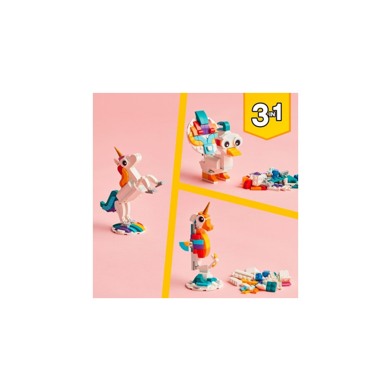 LEGO 31140 Creator 3-in-1 Magisches Einhorn, Konstruktionsspielzeug