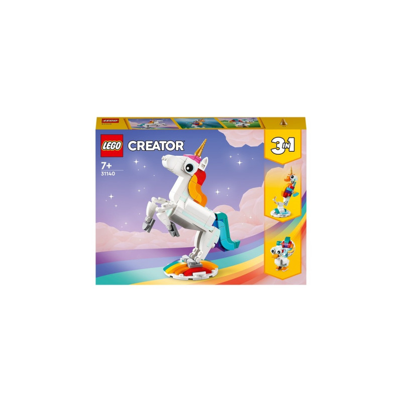LEGO 31140 Creator 3-in-1 Magisches Einhorn, Konstruktionsspielzeug