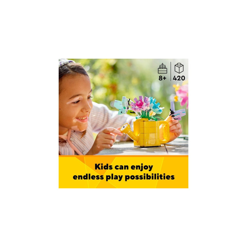 LEGO 31149 Creator 3-in-1 Gießkanne mit Blumen, Konstruktionsspielzeug