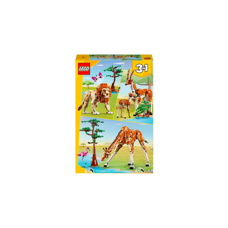 LEGO 31150 Creator 3-in-1 Tiersafari, Konstruktionsspielzeug