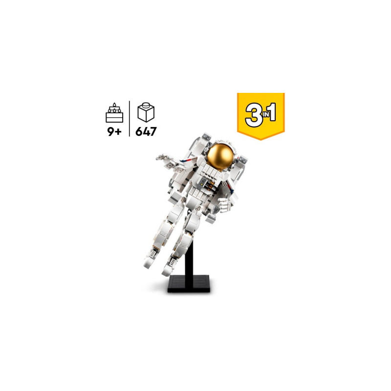 LEGO 31152 Creator 3-in-1 Astronaut im Weltraum, Konstruktionsspielzeug