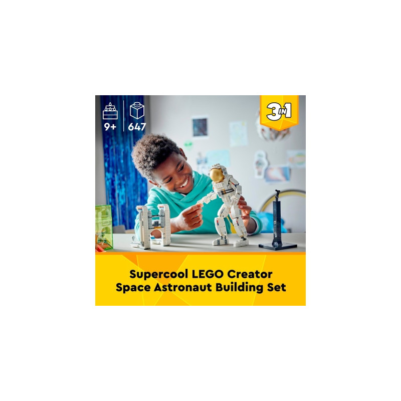 LEGO 31152 Creator 3-in-1 Astronaut im Weltraum, Konstruktionsspielzeug