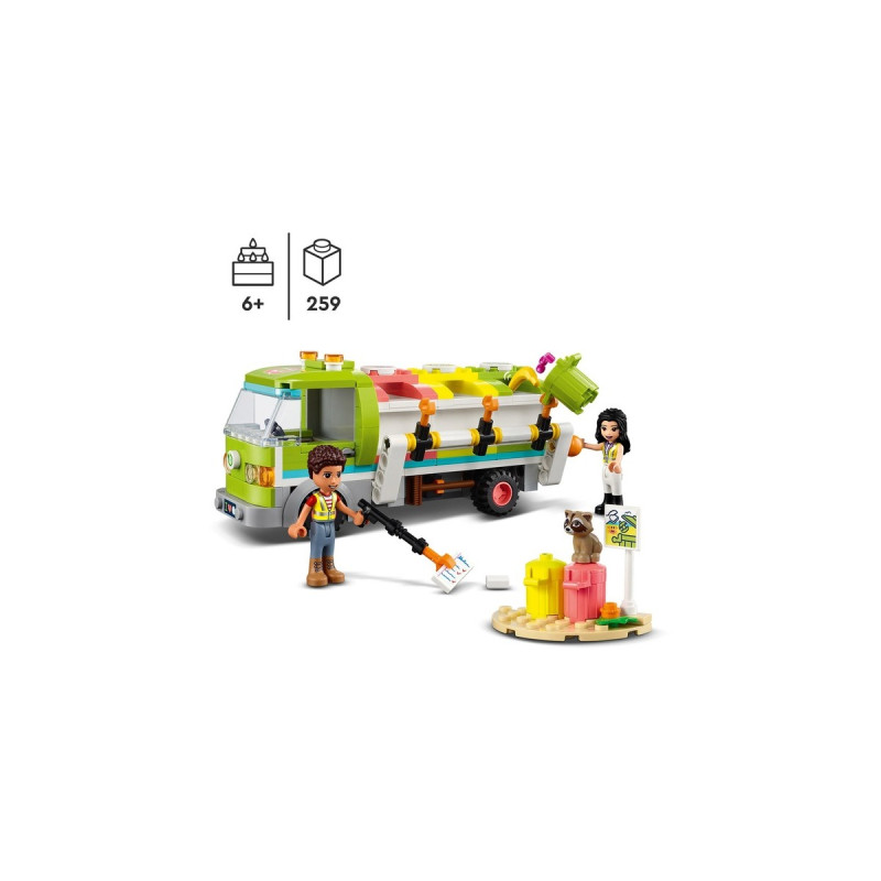 LEGO 41712 Friends Recycling-Auto, Konstruktionsspielzeug(Spielzeug-Müllwagen mit Emma und River Friends Mini-Figuren)