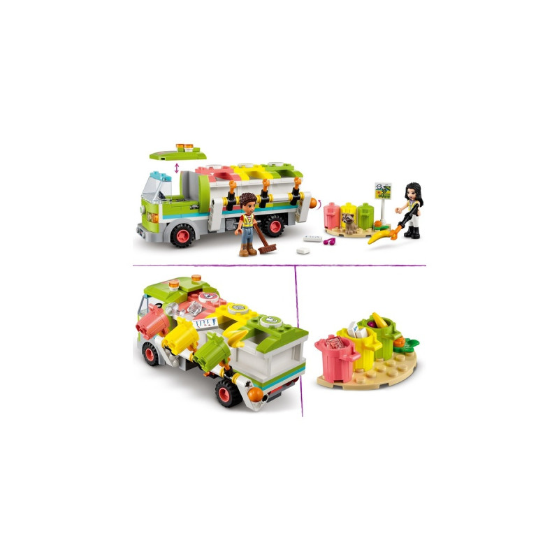 LEGO 41712 Friends Recycling-Auto, Konstruktionsspielzeug(Spielzeug-Müllwagen mit Emma und River Friends Mini-Figuren)